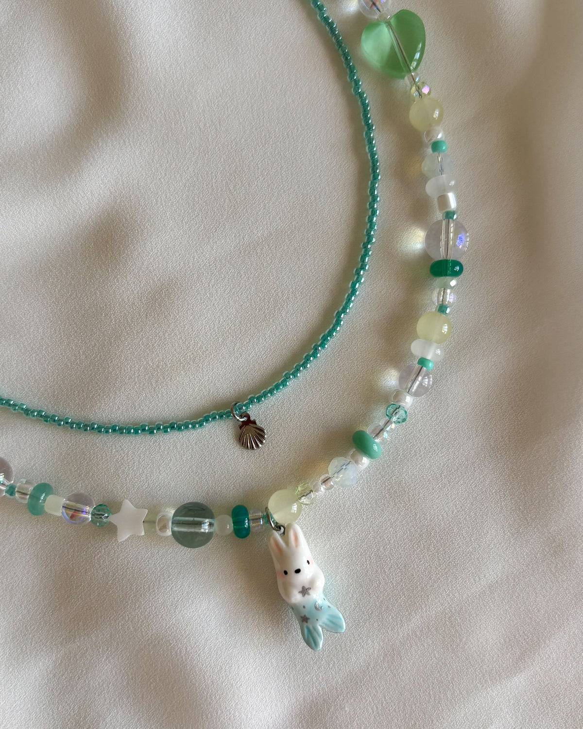 Set collana coniglio sirena